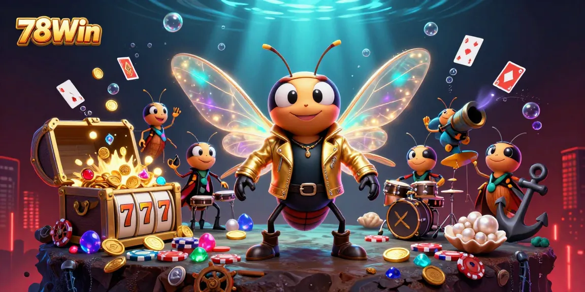 Experience thrilling slots action with vibrant treasures and energetic characters at 78Win casino.