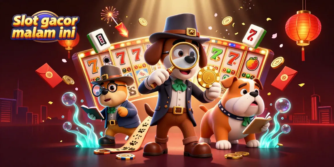 Engage with slot gacor malam ini in a lively 3D scene featuring cartoon characters exploring a treasure hunt