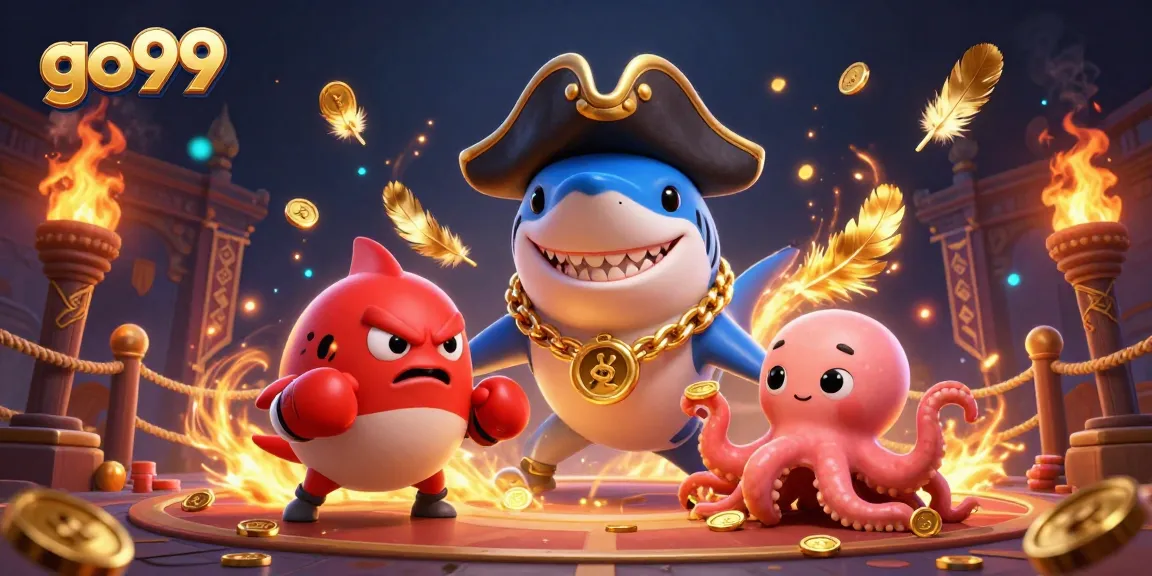 Experience thrilling gameplay with go99's dynamic characters and vibrant casino elements in a captivating scene.