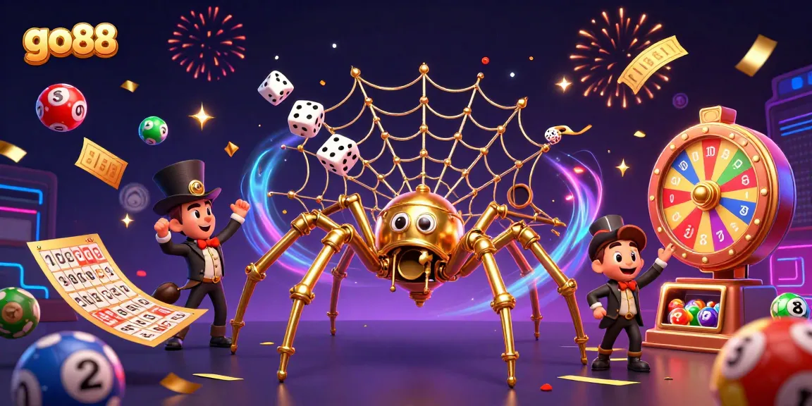 Engage with go88’s vibrant casino world, featuring gambling action in a rich 3D illustration.