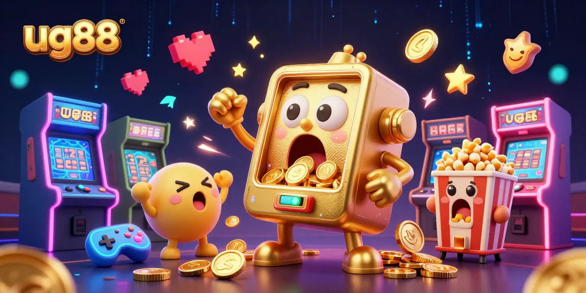 win with the exciting ug88 slot machine scene featuring cheerful characters and vibrant game visuals